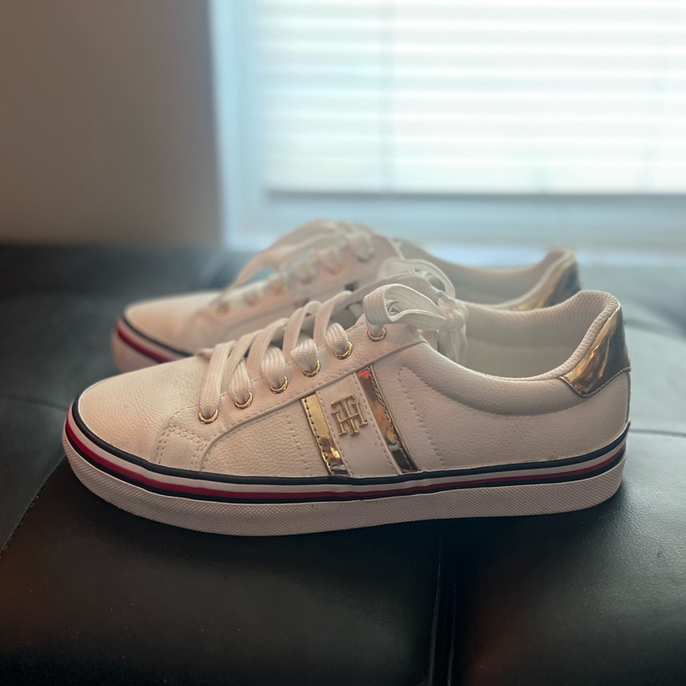 Tommy Hilfiger Metallic Gold Fashion Sneakers